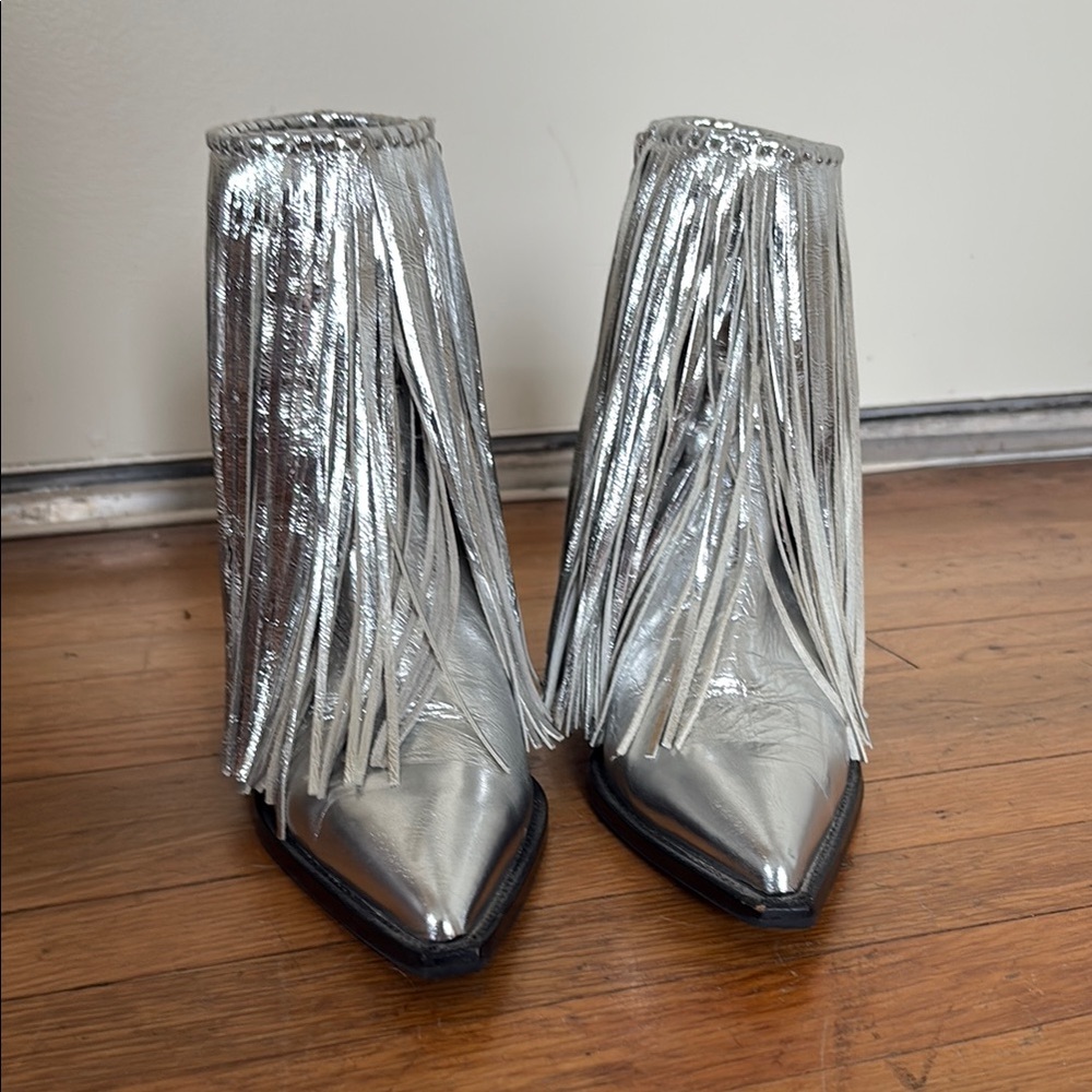 Silver Fringe Women's Boots